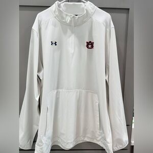 ‼️SOLD‼️ Under Armour Auburn University White Quarter-Zip Pullover